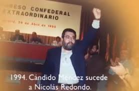 Momento en el que Cándido Méndez sucede a Nicolás Redondo.