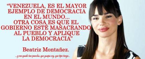 Las declaraciones de Beatriz Montáñez son una prueba más d ela ignorancia y de ese afán de defender lo indefendible por parte de algunos recortes de persona que hay en la izquierda radical y obtusa.