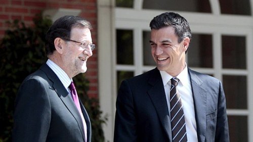 Mariano Rajoy, presidente del Gobierno español y Pedro Sánchez, líder ocasional del PSOE.