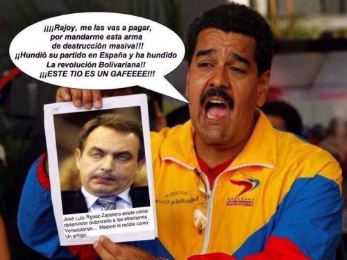 Nicolás Maduro, presidente de Venezuela, con el mayor gafe d ela Historia de España, ZParo.