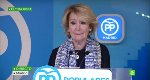 Esperanza Aguirre, presidenta dimisionaria del PP madrileño.