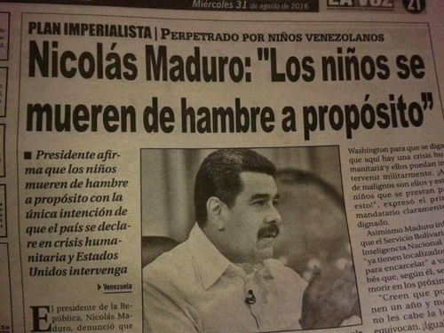 El odio de Nicolás Maduro hacia el pueblo venezolano se pone de manifiesto en sus propias declaraciones.